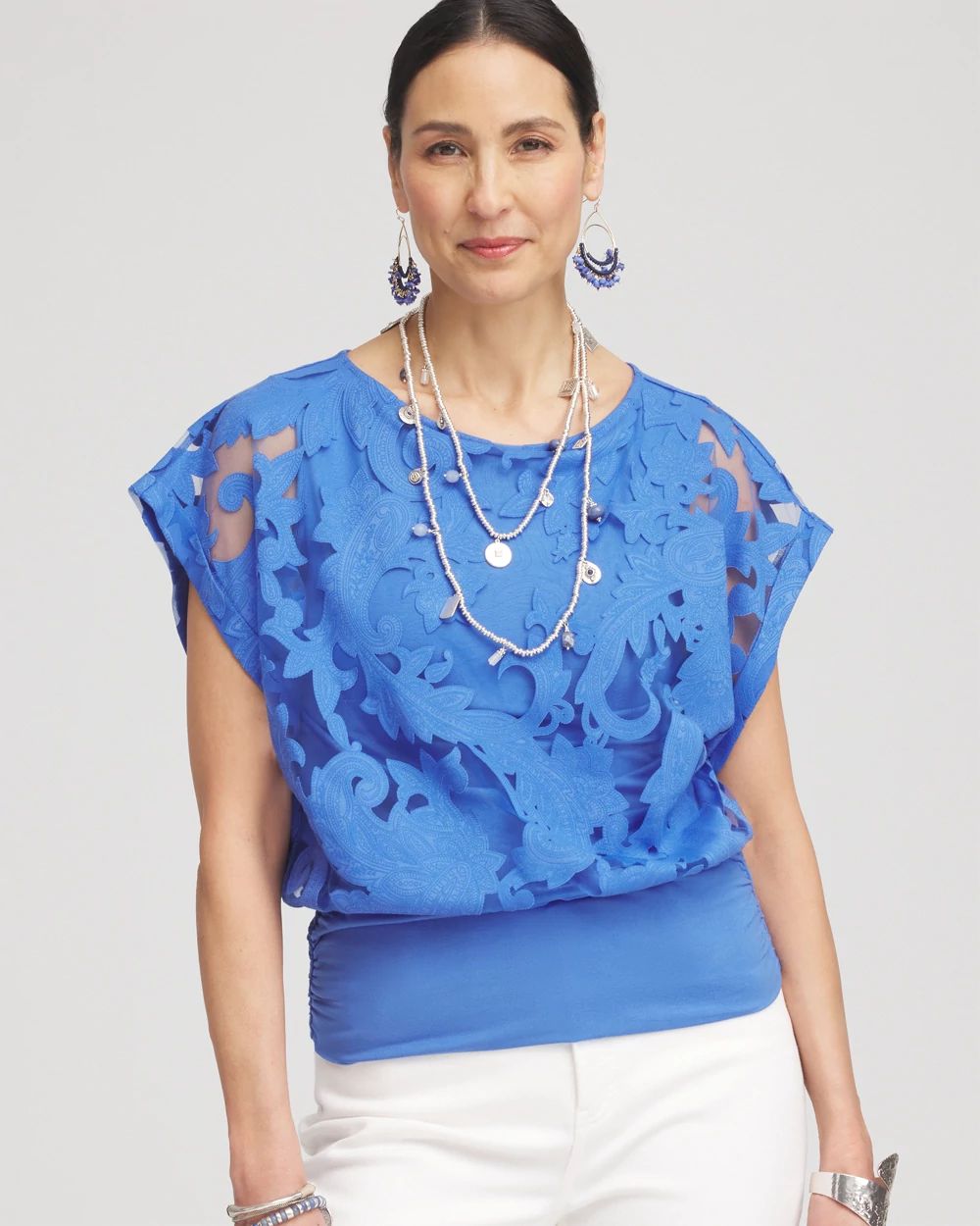 Burnout Banded-Hem Top | Chico's Burnout Banded-Hem Top | Chico's